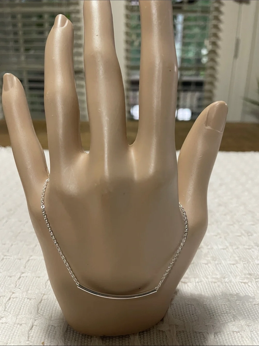 Delicate Silver Bar ankles Bracelet — Minimal Women’s Jewelry